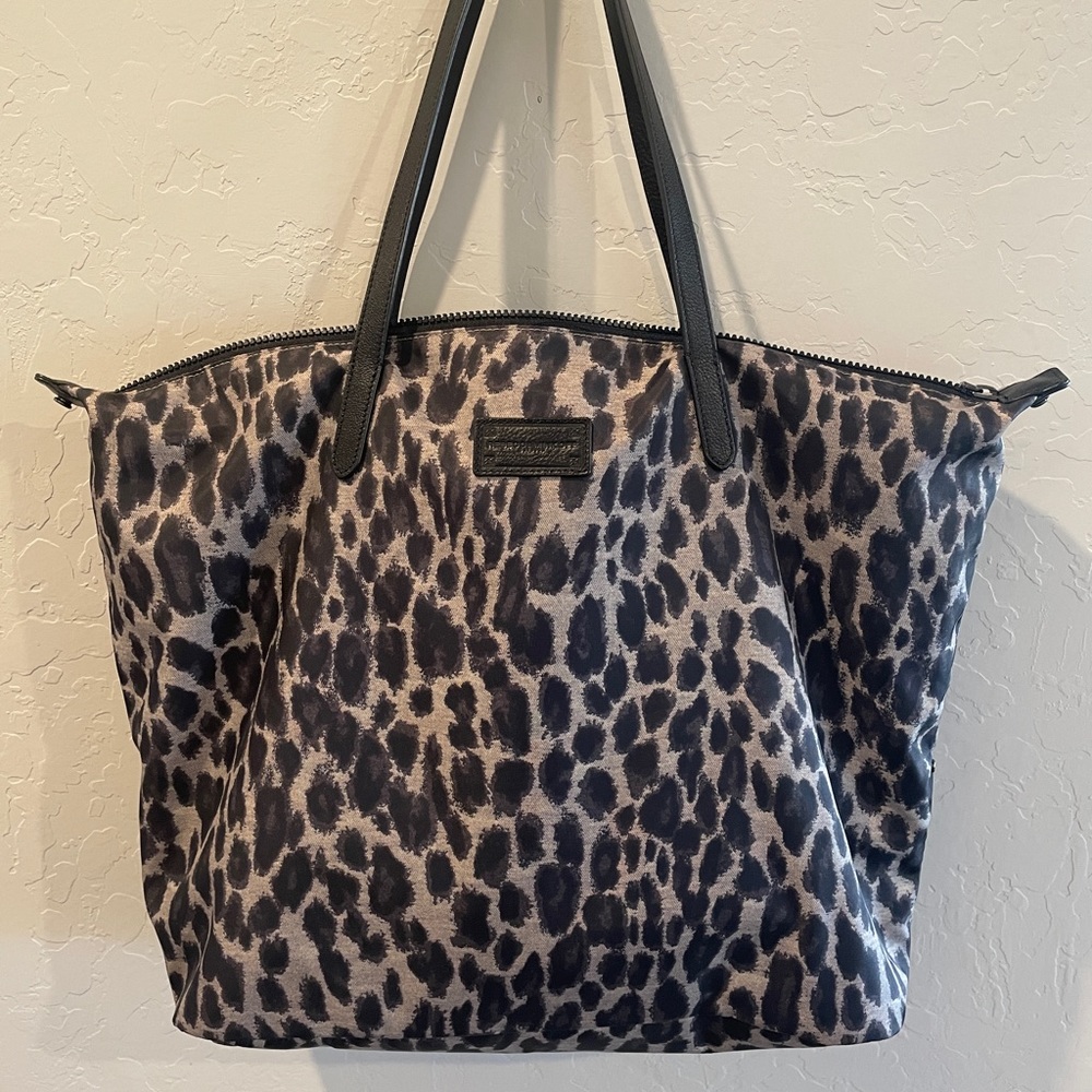 Rebecca Minkoff Washed Nylon Tote Animal Print very gently used, like new